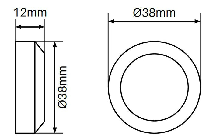 38mm Diameter flat cap (cap only) SS316 - Image 2