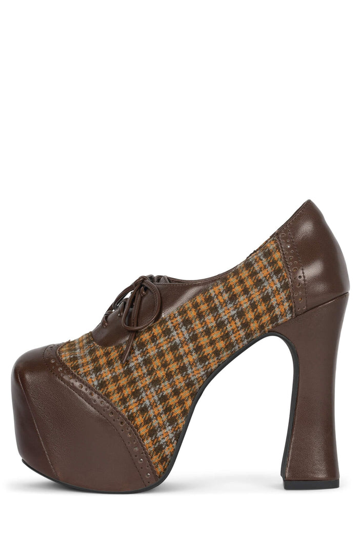 Espresso Pat Yellow Plaid / 6