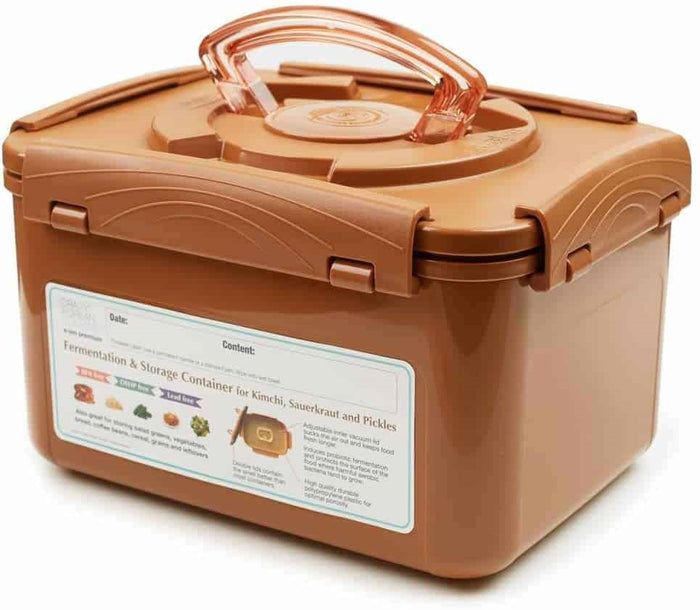 Crazy Korean Cooking Brining Fermentation & Storage Container - 5.2 litre (1.3US Gal)
