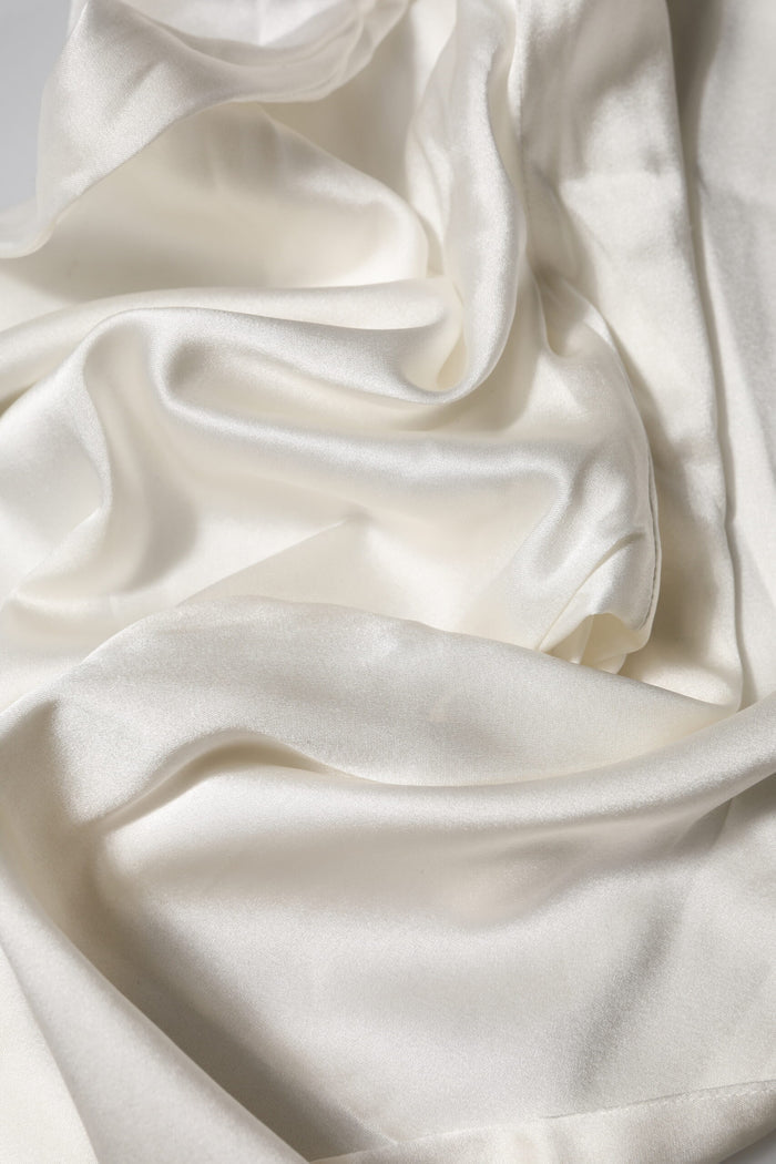 Dolce & Gabbana Ivory Silk Tapered High Waist Pants