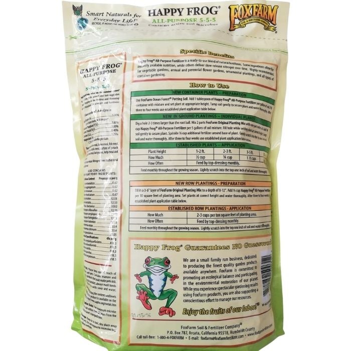 Natural fertilizer ready to blend from happy frog all purpose