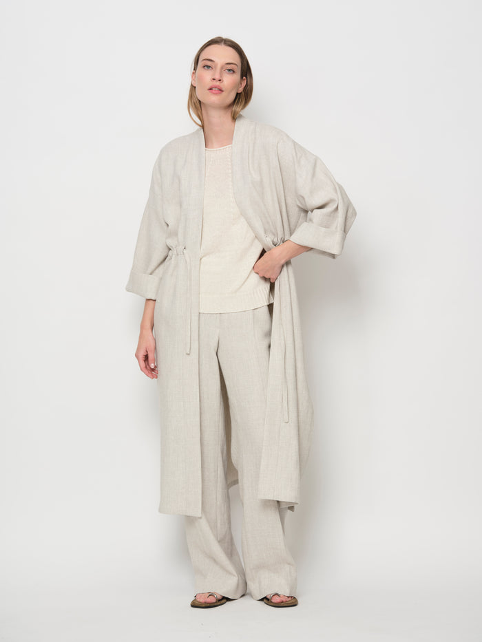 Linen Wide Leg Trousers