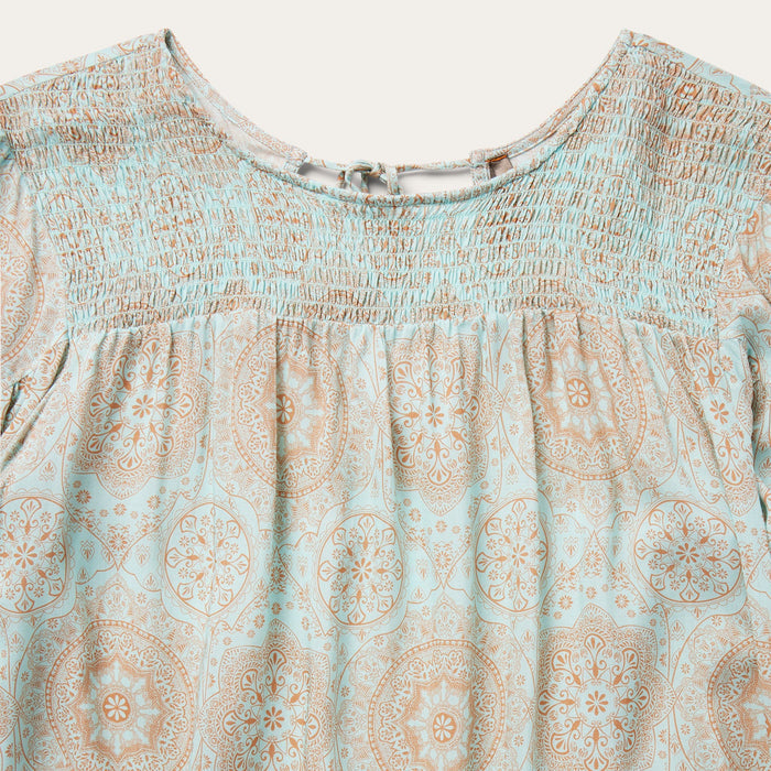 Mandala Print Peasant Blouse by Stetson