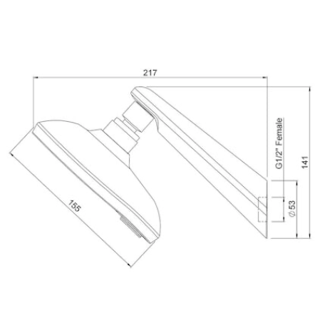 Methven Satinjet Koha MKII Wall Shower on Upswept Arm