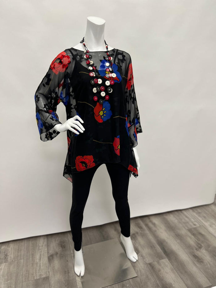 Floral Sheer Top