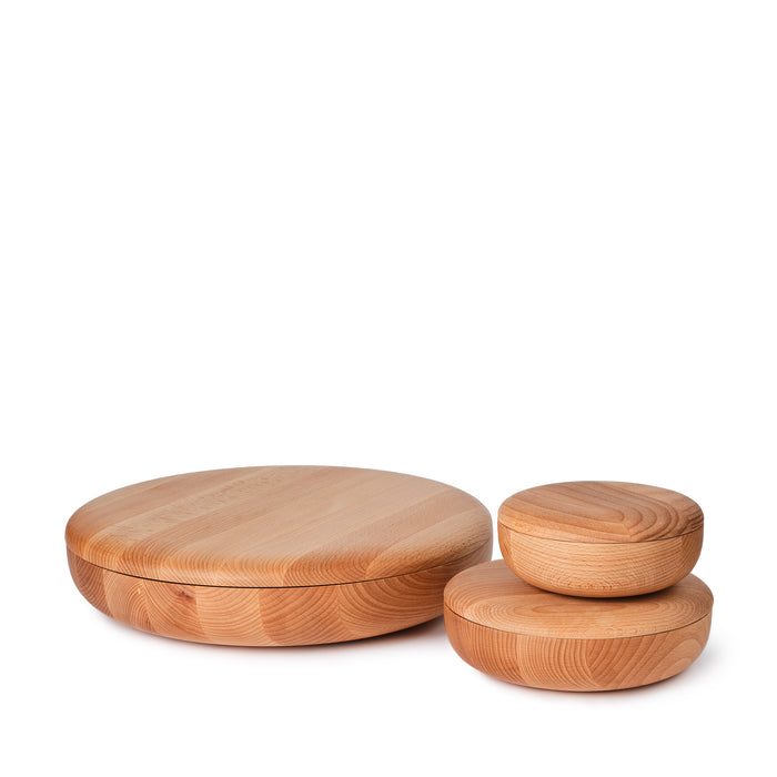 Kalon Studios Natural Beech Bowl and Lid Set