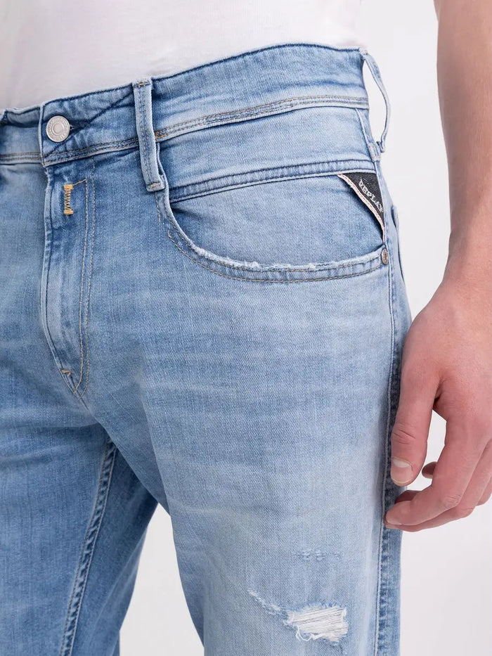 PÁNSKÉ REPLAY SLIM FIT ANBASS DŽÍNY 573 Bio