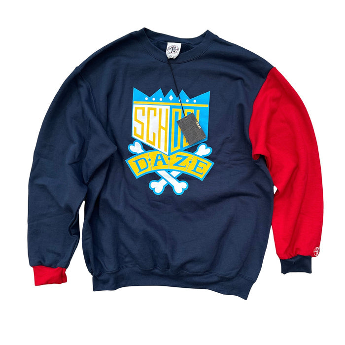 School Daze x HBCU Crewneck - 40 Acres x COINTEL - Navy/Yellow/Red