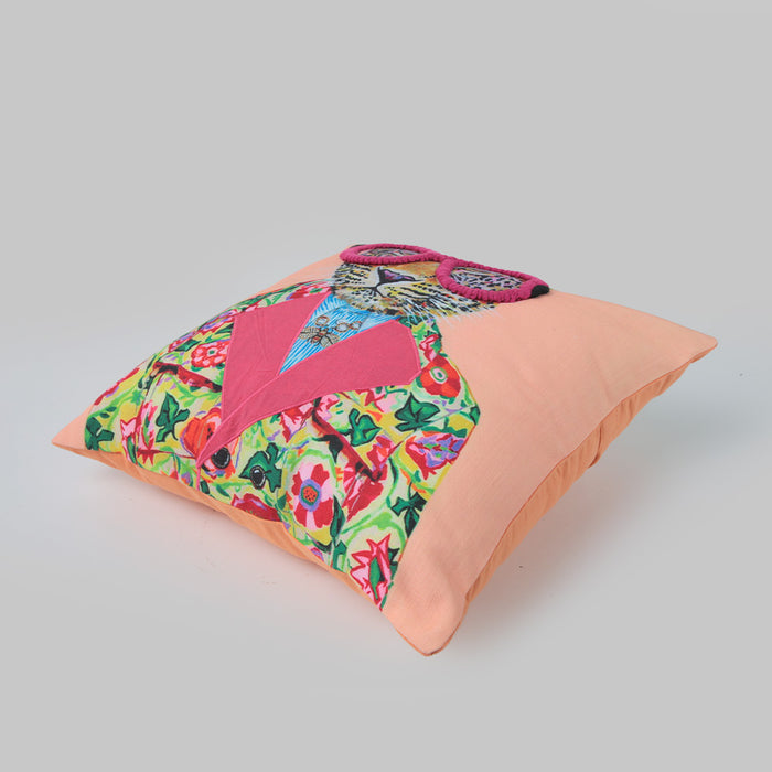 Telas De Mercato Art Multi Embroidered Cushion Cover