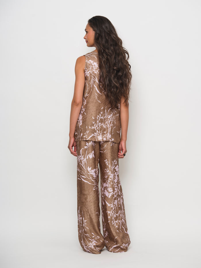 Wide Silk Trousers