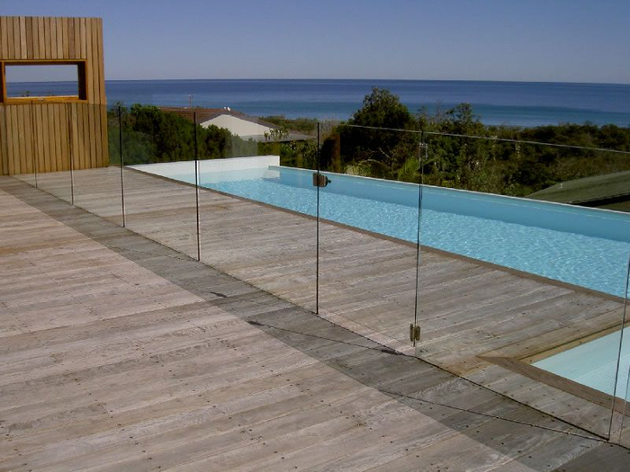 Channel Glazed Glass Pool Fence Glass Panels, 1350mm high, Choose Width - Image 3