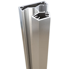 135 Degrees corner post semi frameless pool fence post, Aluminium, 5800mm long, - Image 5
