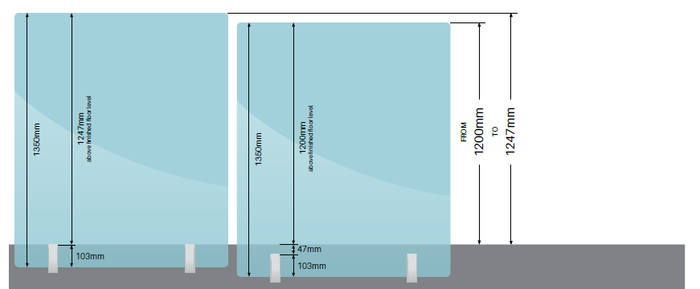 1350mm high Glass Pool Fence Panels. Choose your width, - Image 2