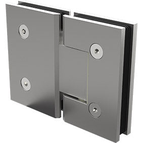 180 Degrees Shower Screen Door Hinge Shower Enclosures Glass Hinge, Glass to Glass - Satin Chrome - Image 1