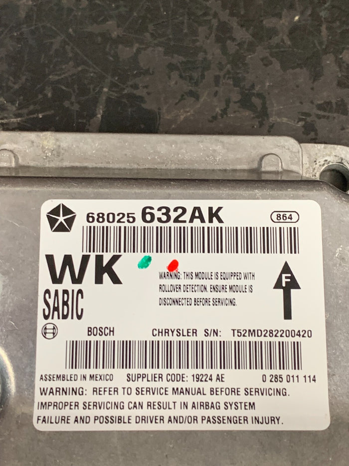 2011-2013 Jeep Grand Cherokee SRT Occupant Restraint Control Module 68025632AK