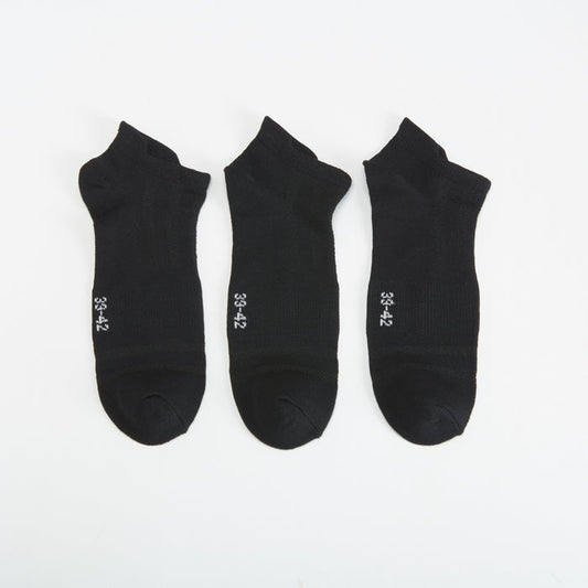 Pack 3x calcetines tobilleros negro MKL
