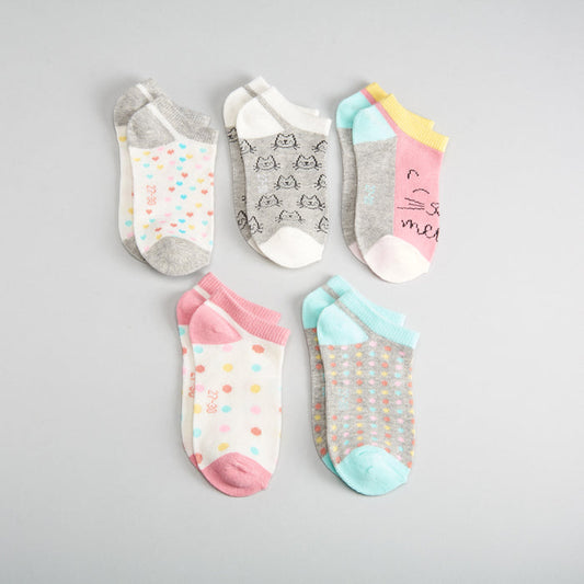 Pack x5 calcetines invisibles gatitos MKL
