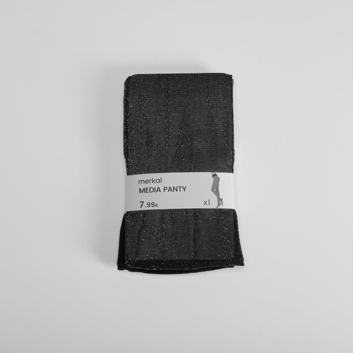 Media panty negra con brillos