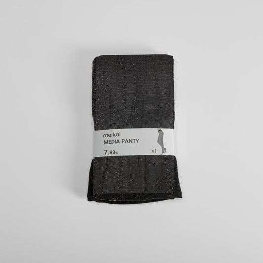 Media panty negra con brillos