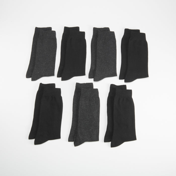 Pack x7 calcetines media caña oscuro MKL