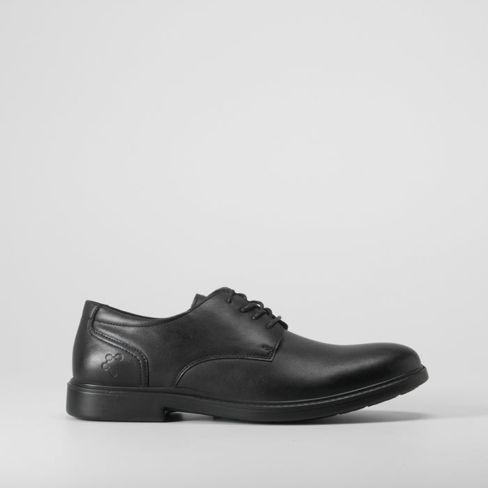 Zapato vestir de piel cordones negro COMFEET