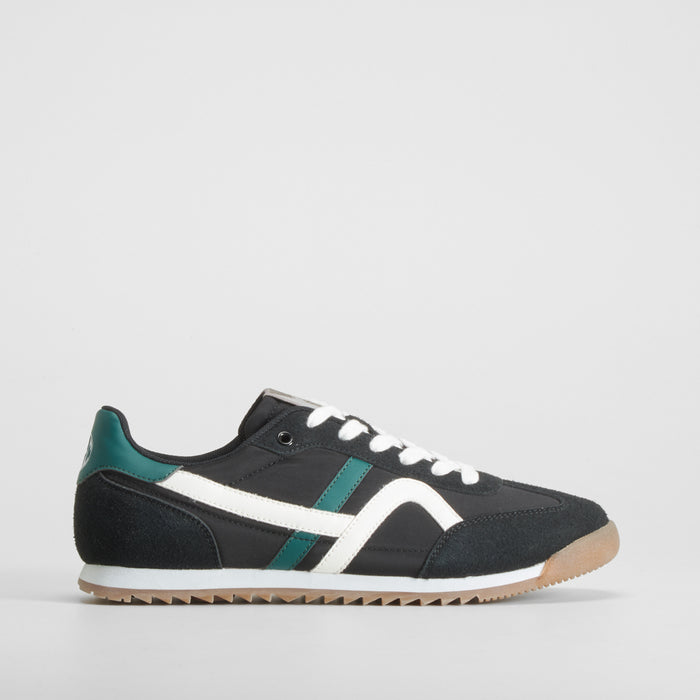Sneaker retro negra y verde NYC