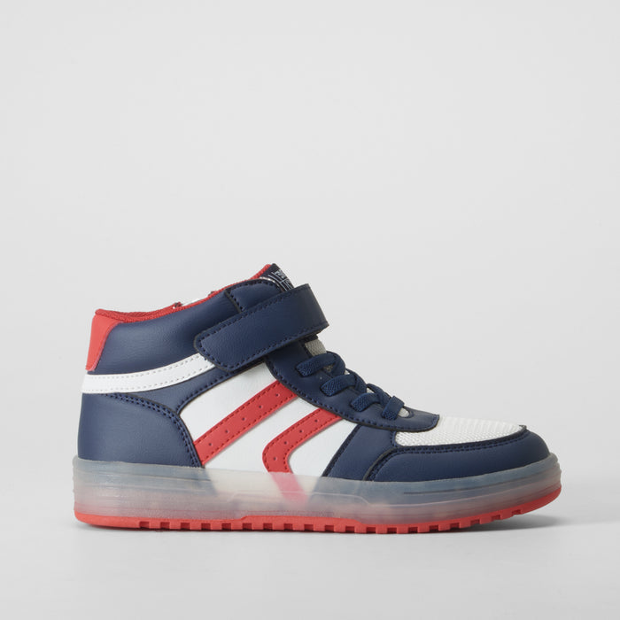Deportiva luces alta casual azul marino SEVEN FIVE