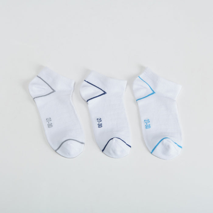 Pack 3x calcetines tobilleros blancos MKL