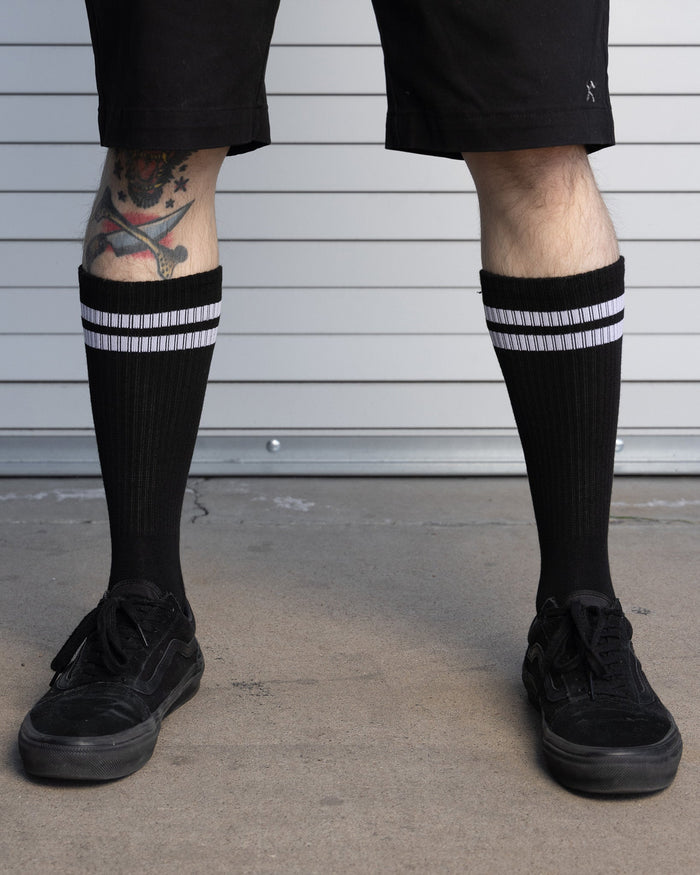 2pk Premium Crew Socks - Black & Grey