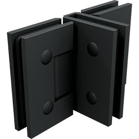 3 way Shower Door Hinge, T style hinge - Matt Black - Image 1