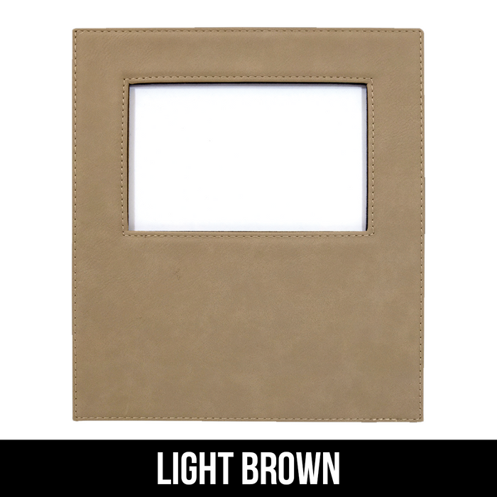4" x 6" Leatherette Photo Frame with 4 1/4" x 7 7/8" Engraving Area - LZR