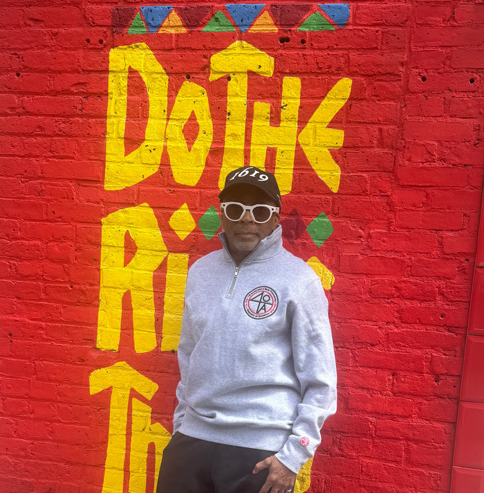 40 Acres Quarter Zip Sweatshirt Grey – Official Spike Lee 40 Acres Apparel