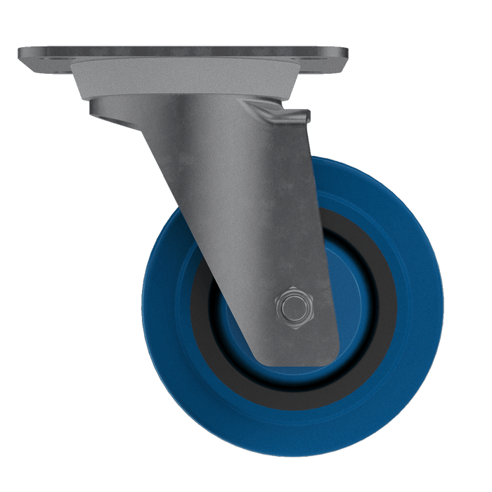 4in TCH Blue Swivel Caster and Brake Kit