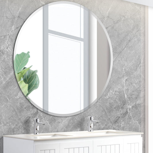 600×600mm Round Bevel Edge Bathroom Mirror – Plain Wall Mounted