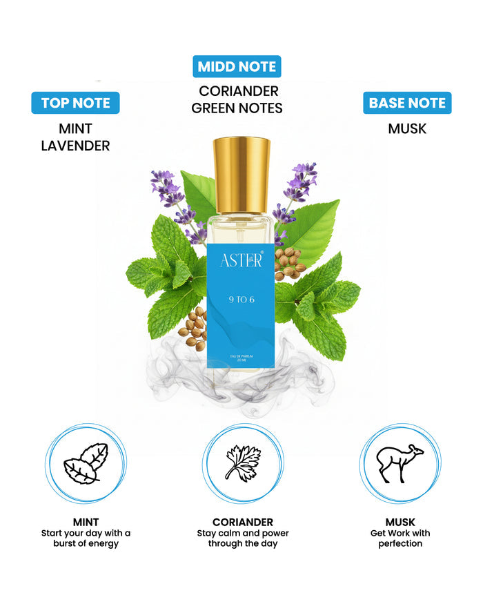 9 To 6 EDP for Men 20ml bottle