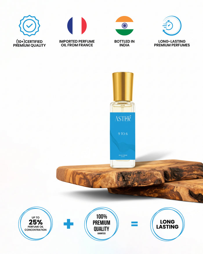 9 To 6 EDP for Men 20ml fragrance bottle