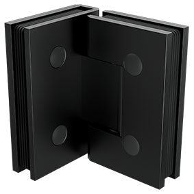 90 Degrees , Black, Frameless Shower Screen Hinge - Image 1