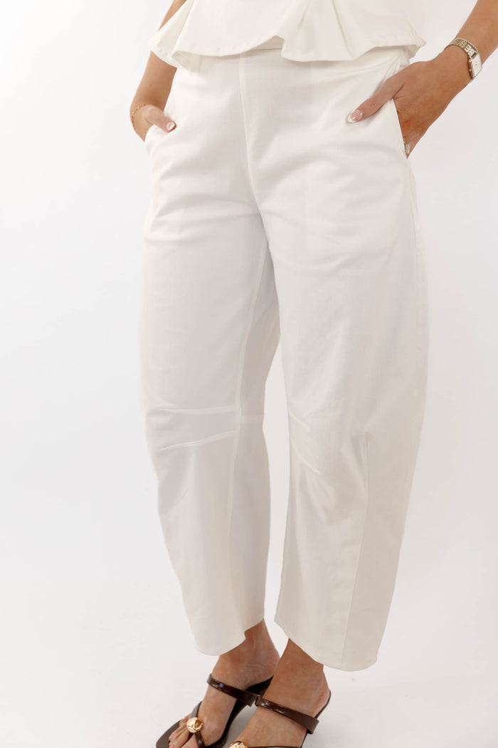 White Strapless Jumpsuit - Women's White Peplum Jumpsuit - Klesis White Jumpsuit