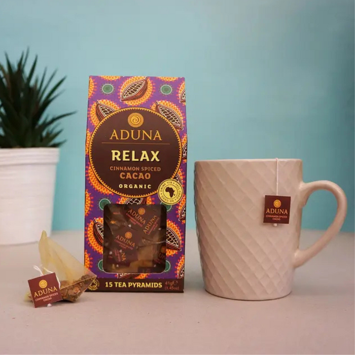 Aduna Relax Super-Tea Cinnamon Spiced Cacao (15 Pyramids)