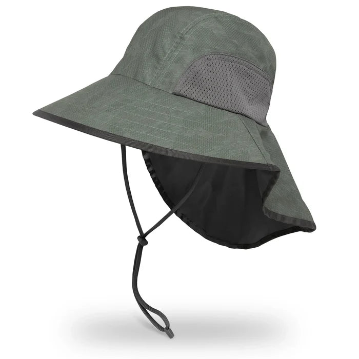 Adventure 1001 כובע שמש של Sunday Afternoons בצבע זית עם כיסוי צוואר
