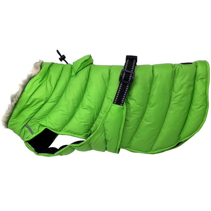 ALPINE-EXTREME-DOG-PUFFY-WINTER-COAT-LIME-GREEN