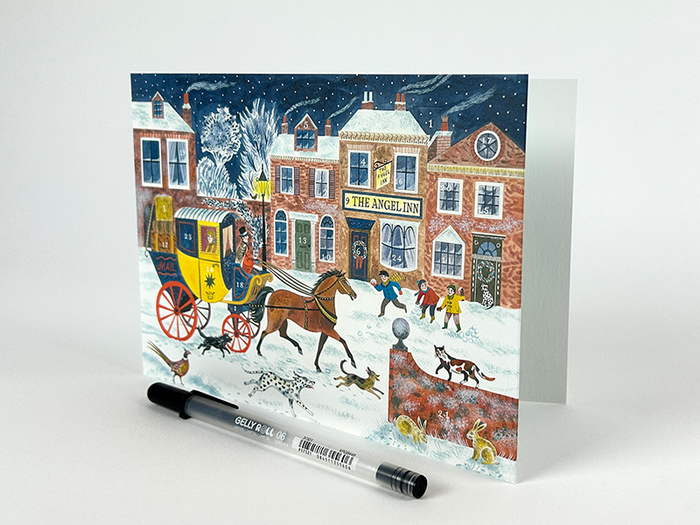 Angel Inn Mini Advent Card by Emily Sutton | Art Angels