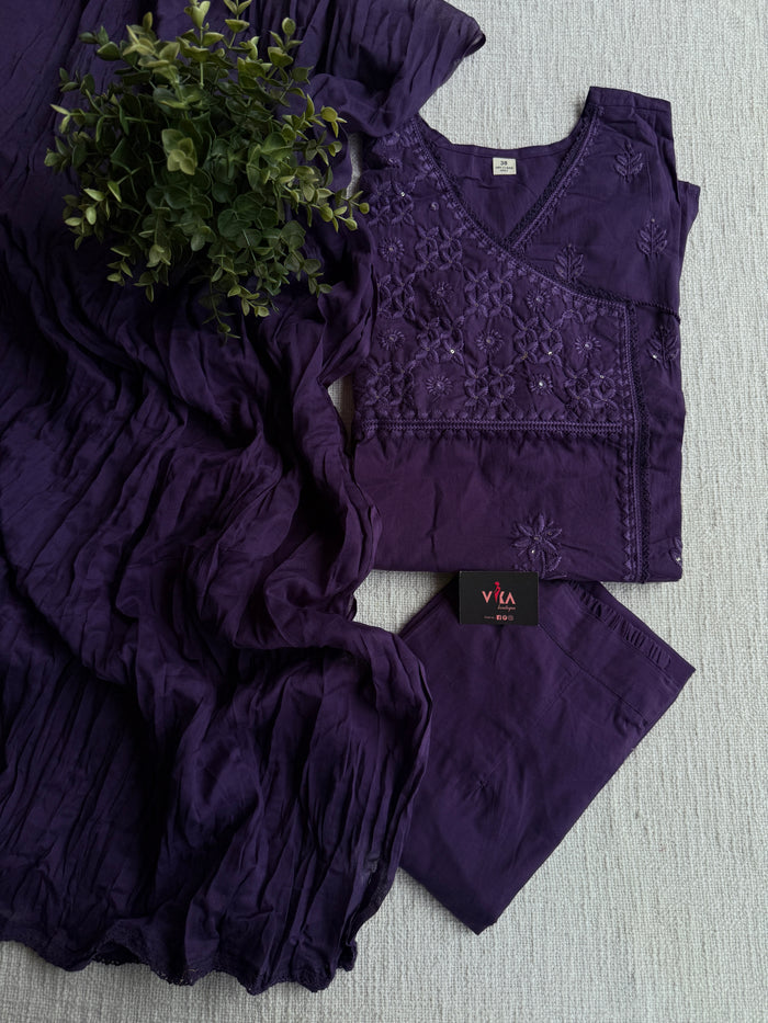 Angrakha pure cotton Ready suit set