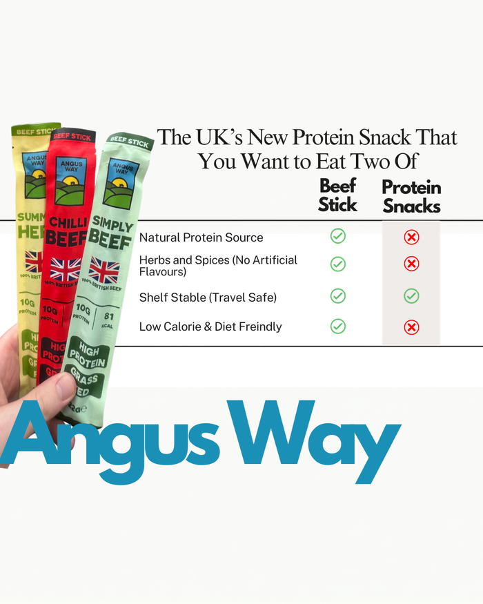 Angus Way Summer Herb Grass-Fed British Beef Sticks 12 Pack