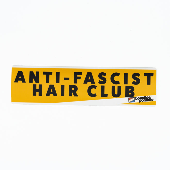 Anti-Fascist Hair Club Bumper Sticker