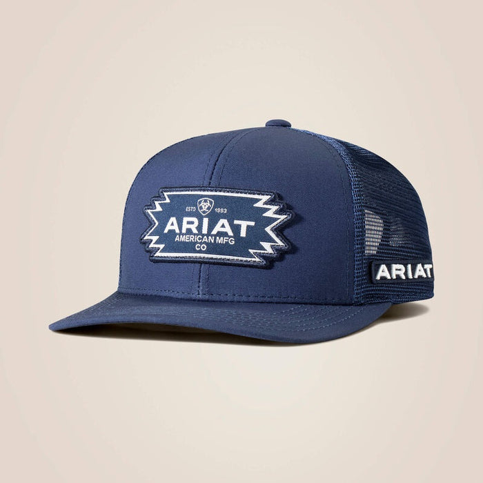Ariat Mens Aztec Logo Patch Cap - Navy