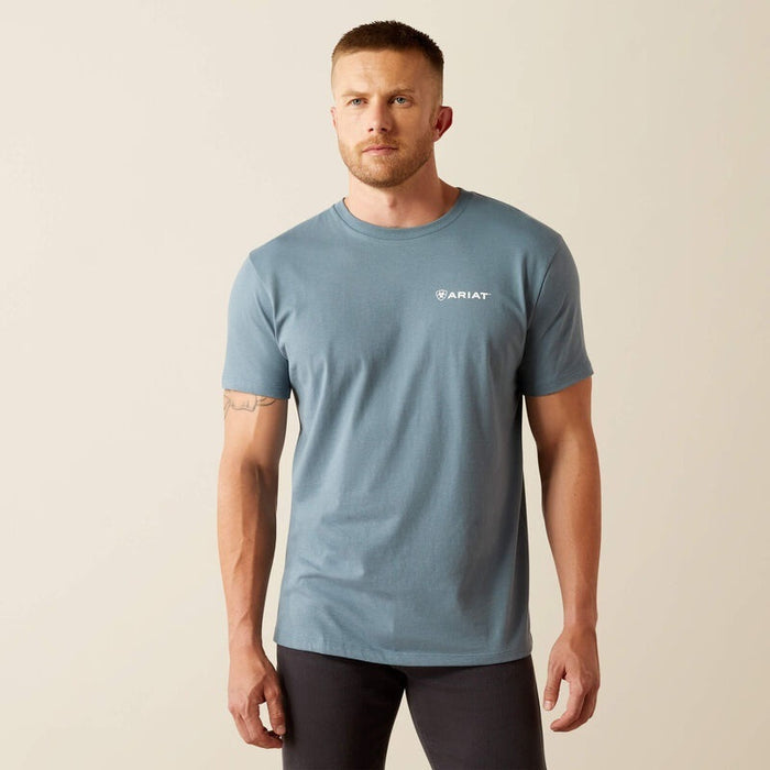 Ariat Mens Eagle Rock T-Shirts - Light Denim
