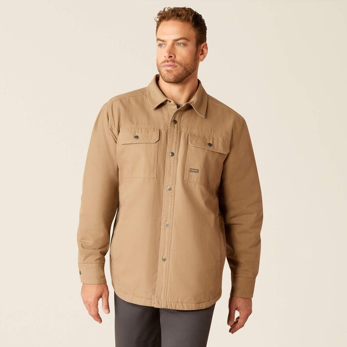 Ariat Mens Rebar Canvas Shirt Jackets - Khaki