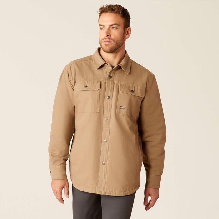 Ariat Mens Rebar Canvas Shirt Jackets - Khaki
