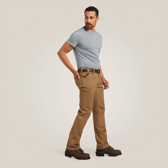 Ariat Mens Rebar M7 Slim DuraStretch Made Tough Straight Trousers - Field Khaki